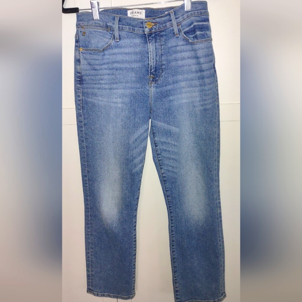 Frame Lehigh Straight Denim Jeans 28" X 25.5" Inseam Excellent Condition